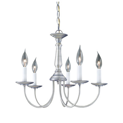 August Grove Pavon 5 Light Candle Style Wagon Wheel Chandelier August Grove Pavon 5 Light Candle Style Wagon Wheel Chandelier